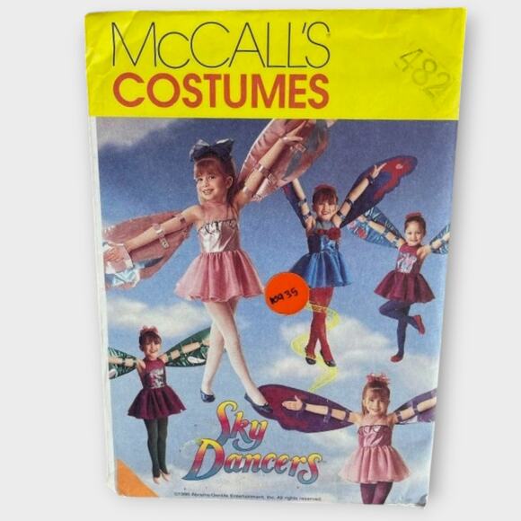 McCall's Costumes Childrens Sky Dancers Pattern Uncut 8257 Size 7-8 Large - Picture 1 of 3